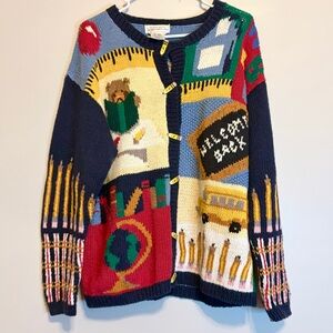 Alexandra Bartlett Multicolor Graphic Cardigan